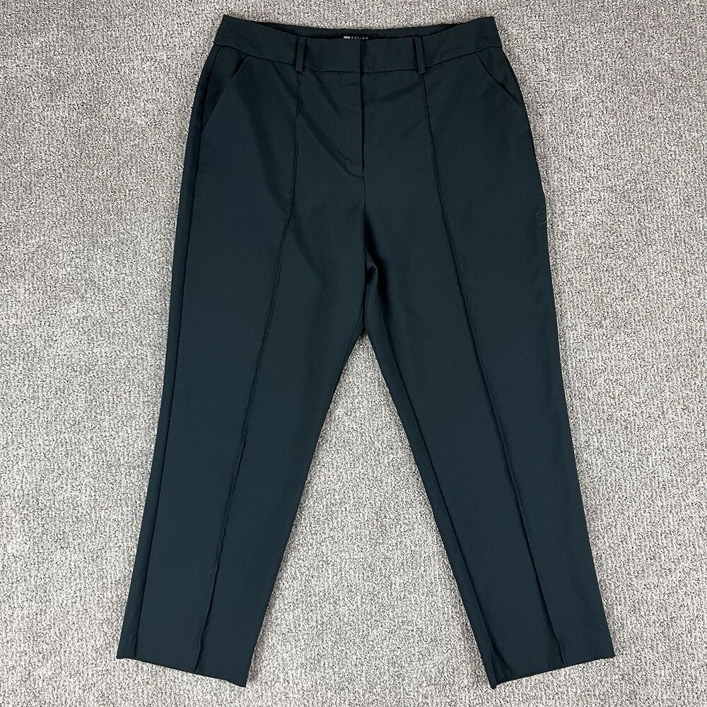 ASOS Design Pants Womens Twelve Dress Trousers Cropped Straight Career Black